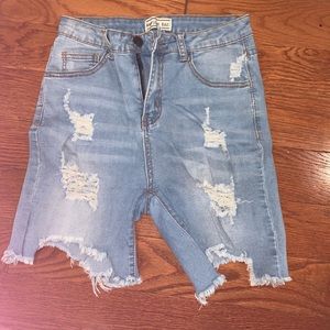 Blue Knee High Biker Shorts!
